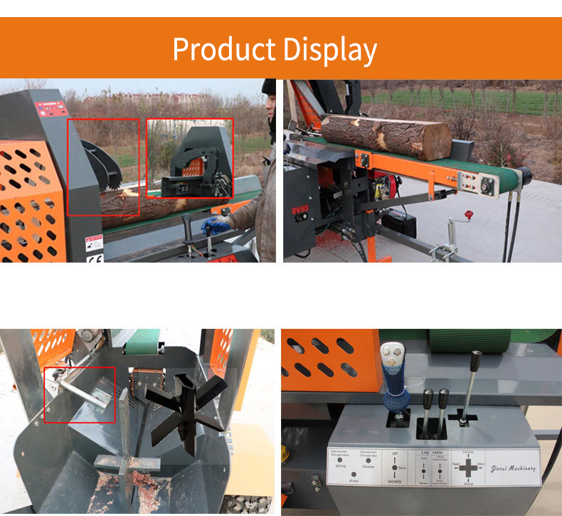 20 Ton Forestry Machinery Portable Firewood Cutter Processor Diesel Log Splitter - Image 5