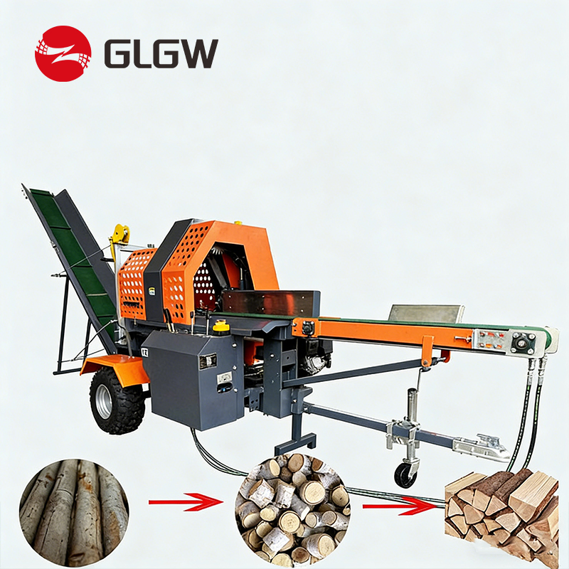 20 Ton Forestry Machinery Portable Firewood Cutter Processor Diesel Log Splitter - Image 2