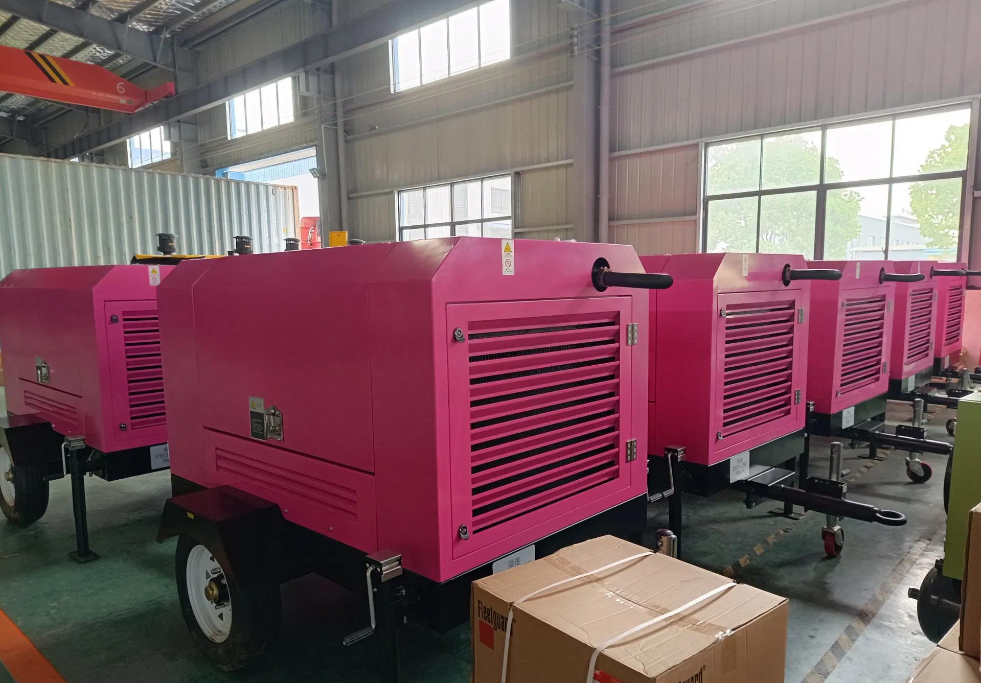 Custom Diesel Portable Construction 4-Cylinders Towable Air Compressor - Image 3