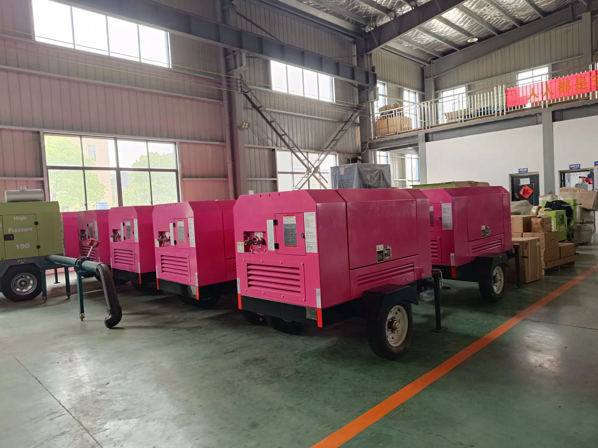 Custom Diesel Portable Construction 4-Cylinders Towable Air Compressor - Image 6