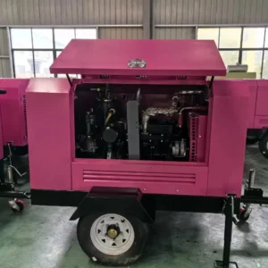 Custom Diesel Portable Construction 4-Cylinders Towable Air Compressor