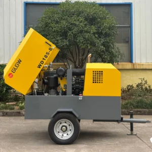 Double Cylinder Screw Diesel Power Air Compressor with Jack Hammer
