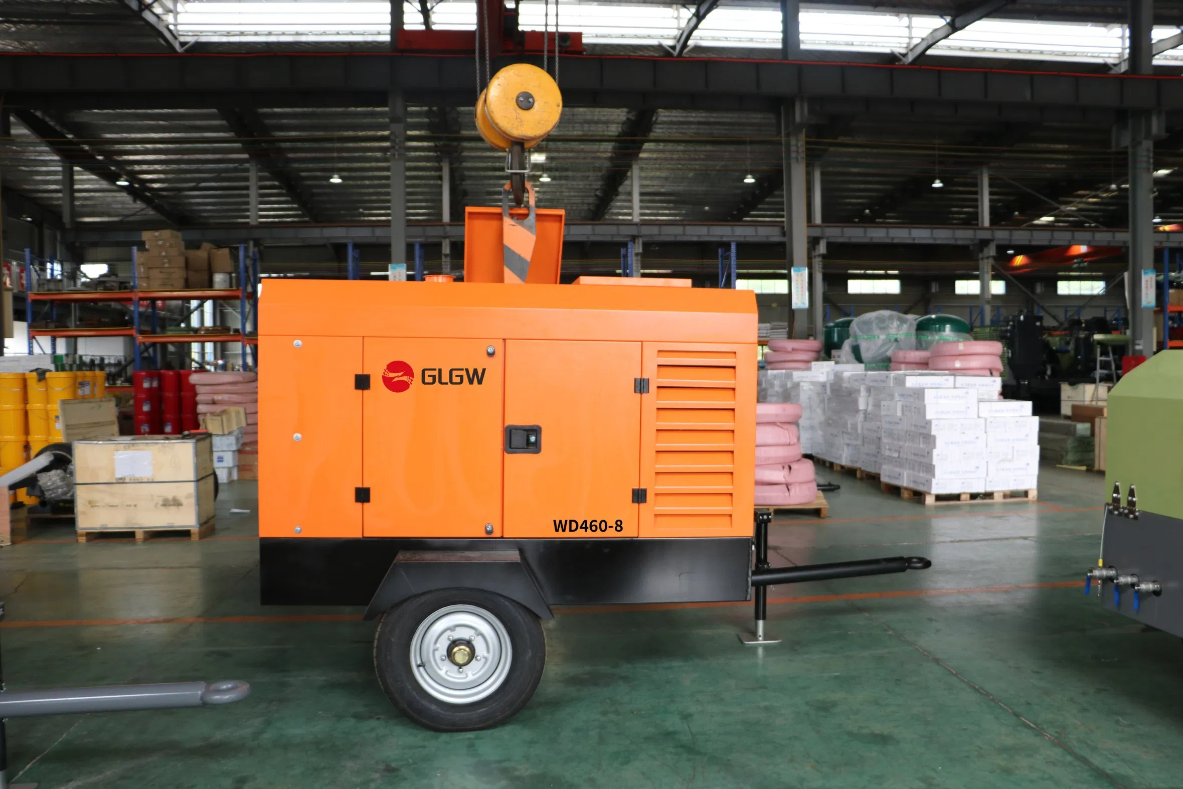 Trailer Diesel Screw Air Compressor - 8Bar 460CFM