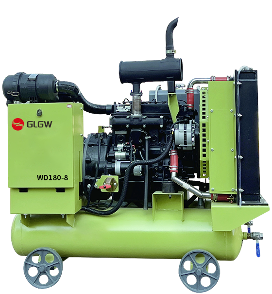 Dual-Tank Diesel Air Compressor (Xichai 41kw 185CFM 8Bar) - Image 2