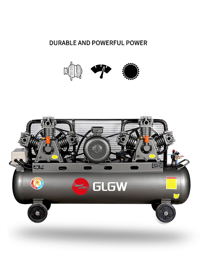 Electric Single Stage Portable Piston Belt Oil-Lubricated Air Compressor - 1.5kw 220V 8Bar - Image 3
